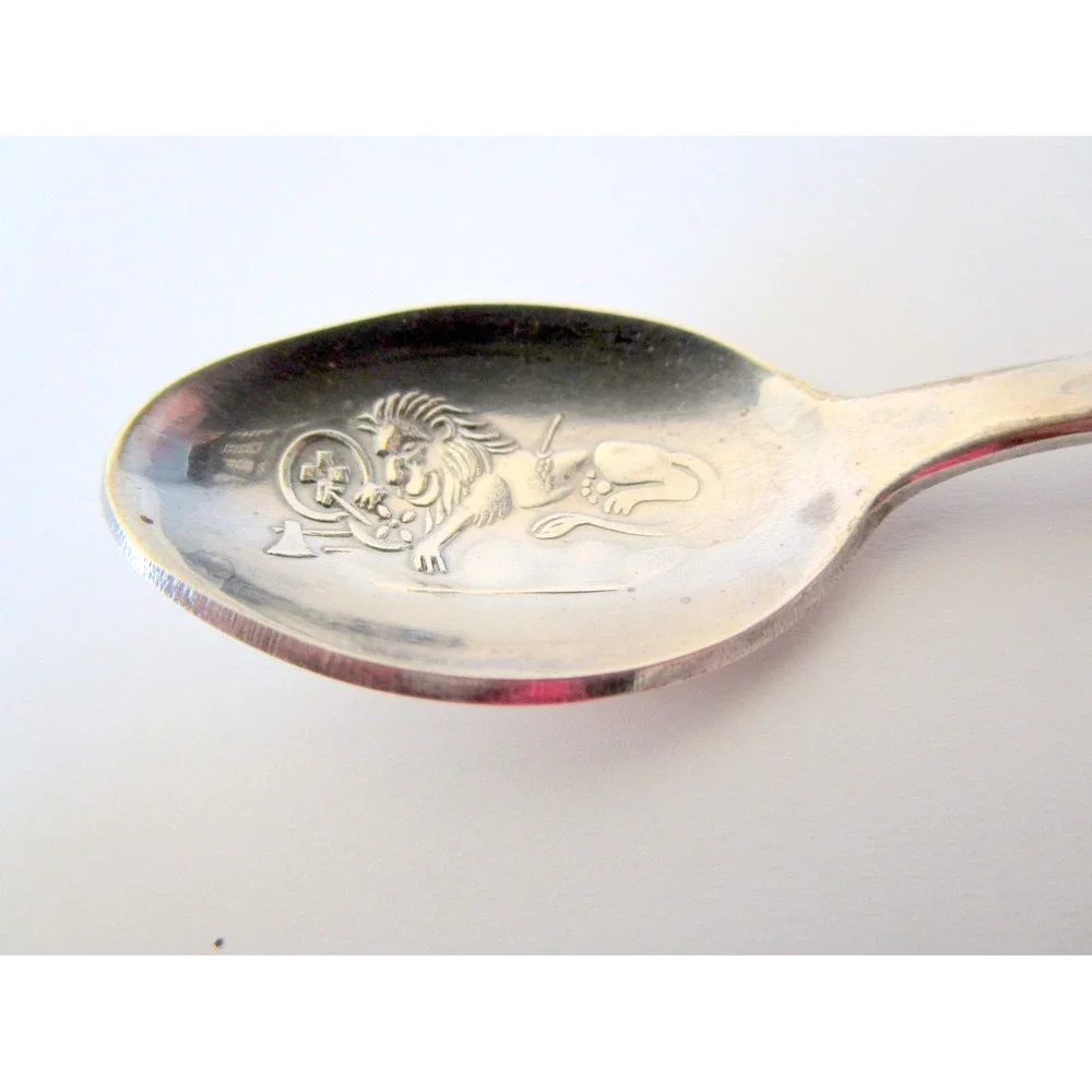 Rolex Watches Bucherer of Switzerland B69 Lion Souvenir Silver Plated Spoon